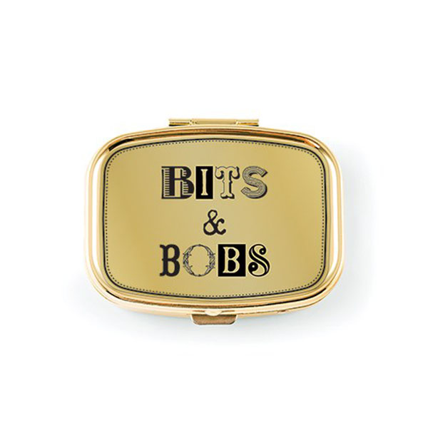 Bits & Bobs Small Gold Pocket/Purse Pill Box - 3 Pieces