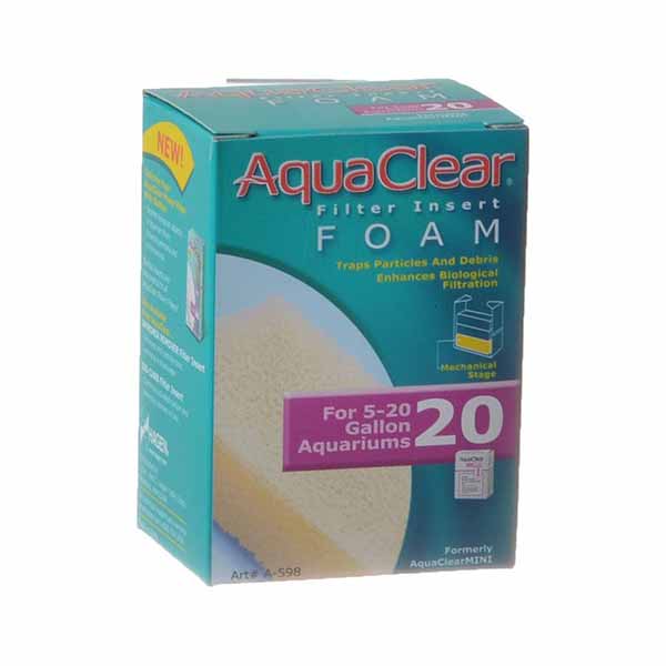 Aqua clear Filter Insert Foam - For Aqua clear 20 Power Filter - 10 Pieces