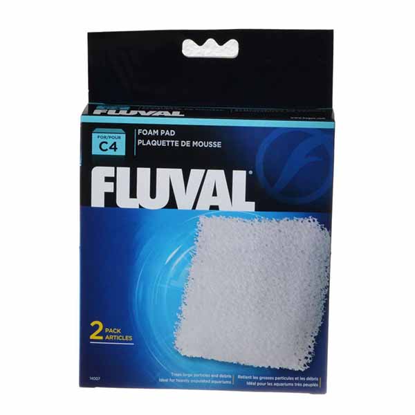Flu val Power Filter Foam Pad Replacement - For C 4 Power Filter - 2 Pack - 4 Pieces