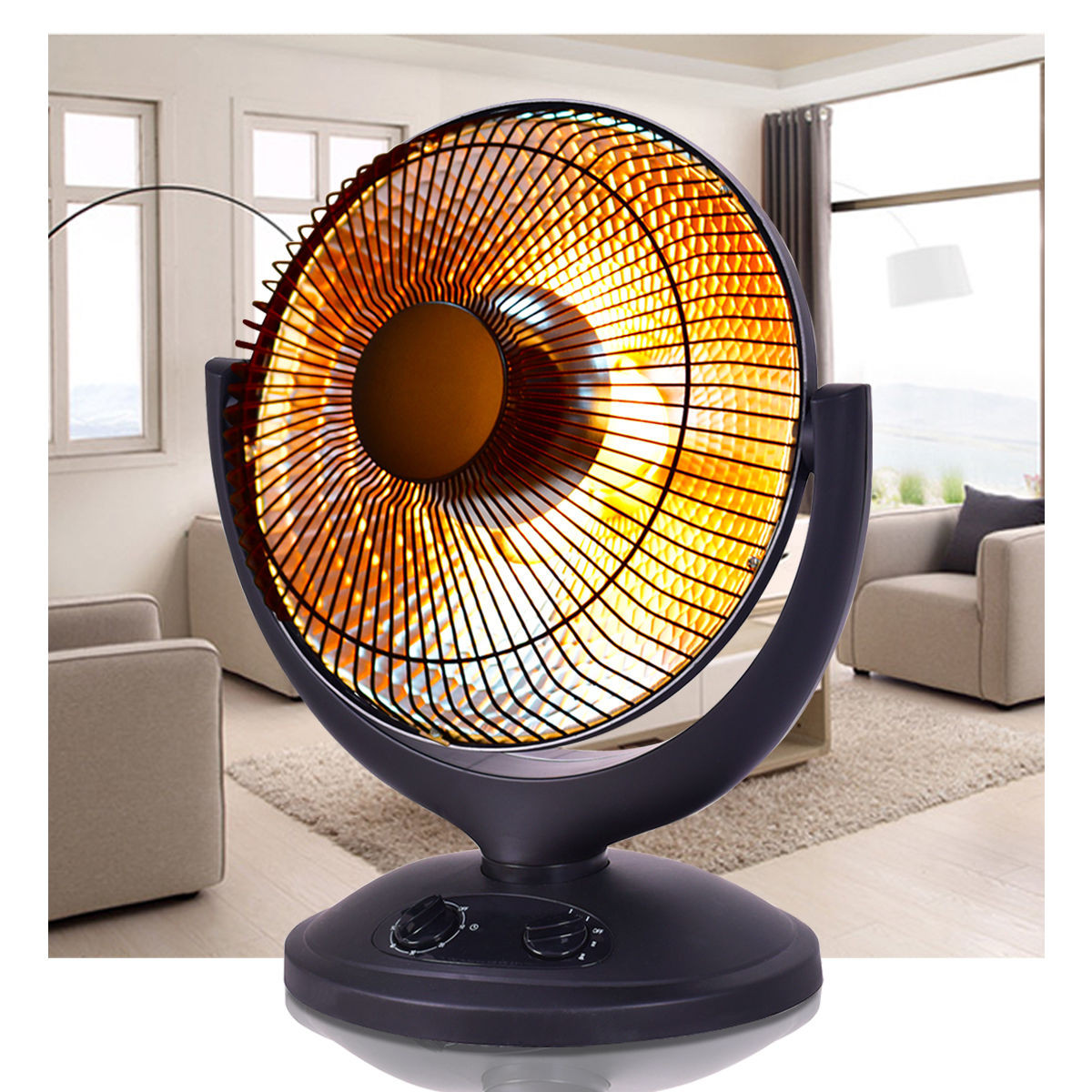Electric Parabolic Oscillating Space Heater