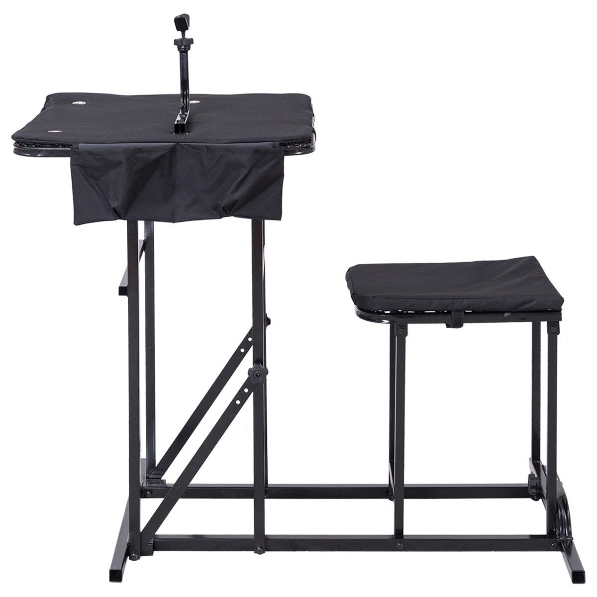 Folding Shooting Bench With Adjustable Height Adjustable Table