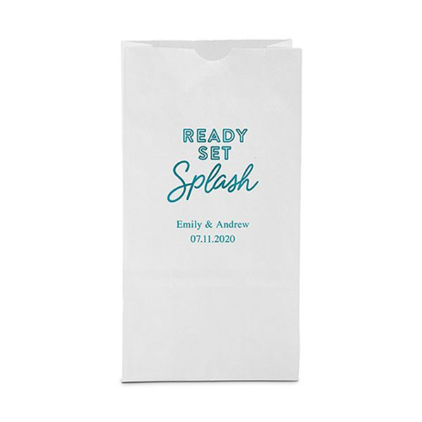 Ready Set Splash Block Bottom Gusset Paper Goodie Bags - Package of 25