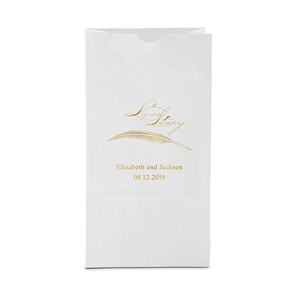Love Story Block Bottom Gusset Paper Goodie Bags
