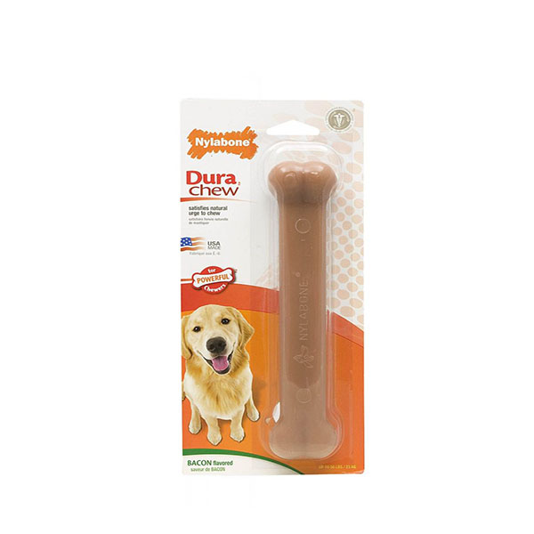 Nylabone Dura Chew Durable Dog Bone - Bacon Flavor - Giant - Dogs 36-50 lbs - 2 Pieces