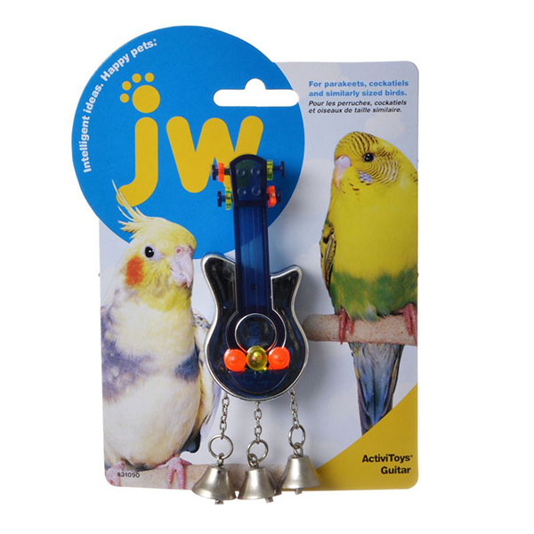 JW Insight Guitar - Bird Toy - Guitar Bird Toy - 4 in. Long x 3 in. Wide - 2 Pieces