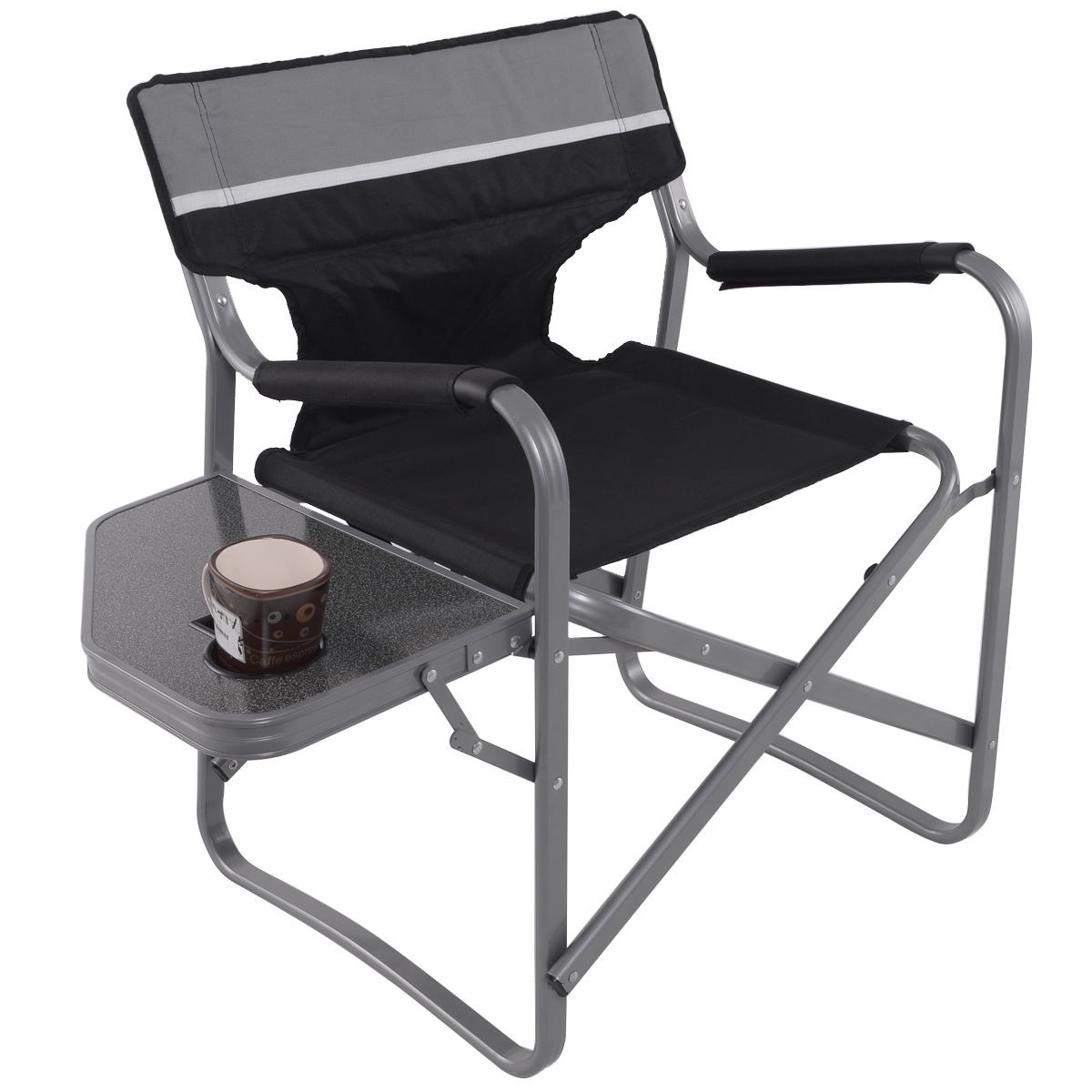 Folding Outdoor Camping Director s Chair With Cup Holder