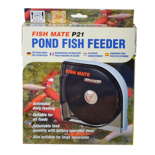Fish Mate Pond Fish Feeder P 21 - Holds 21 Days of Food