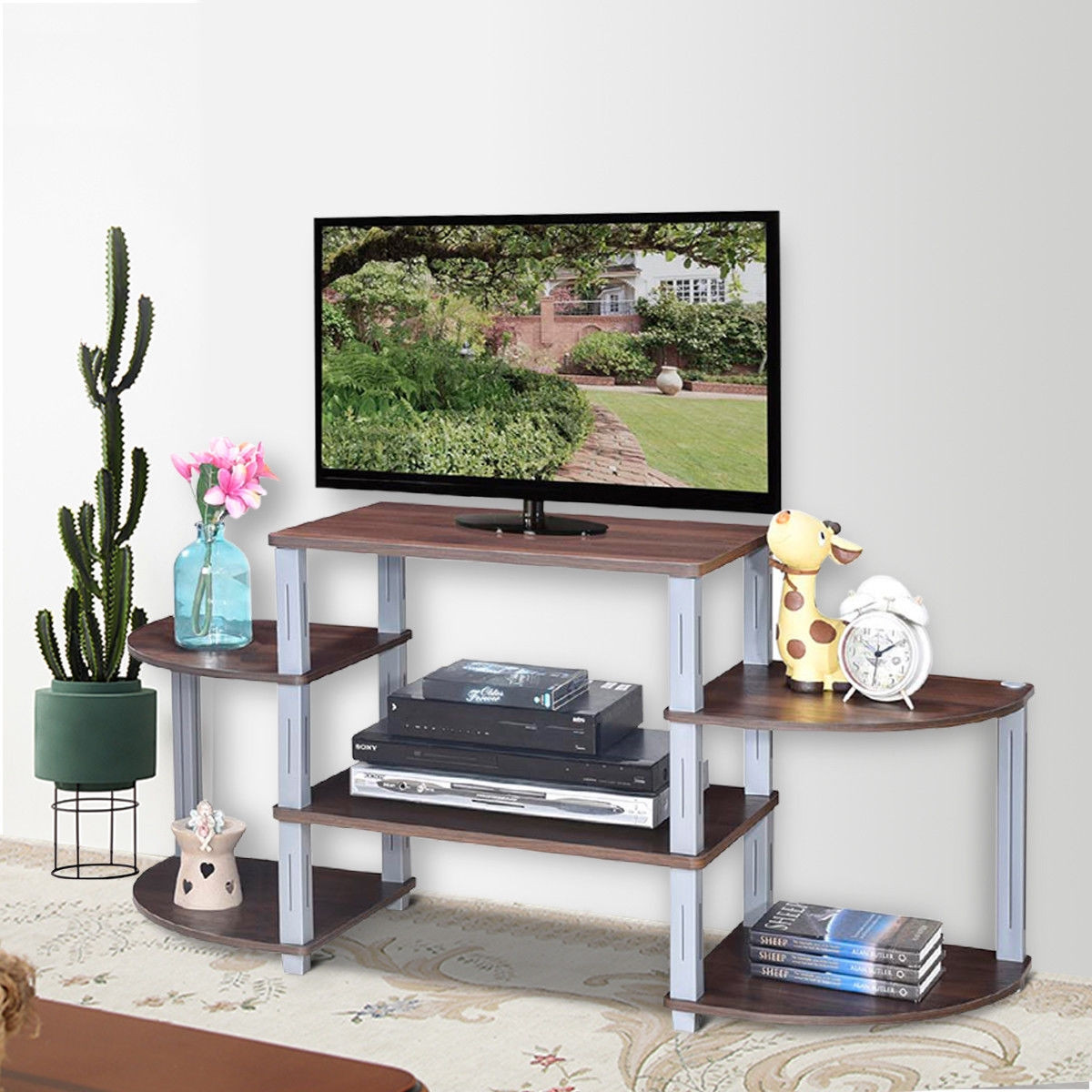 3-Cube Flat Screen TV Stand Storage Shelves