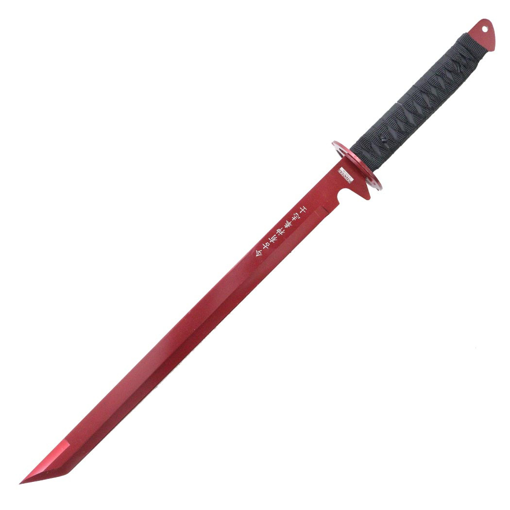 26 in. Stainless Steel Red Blade Sword with Sheath