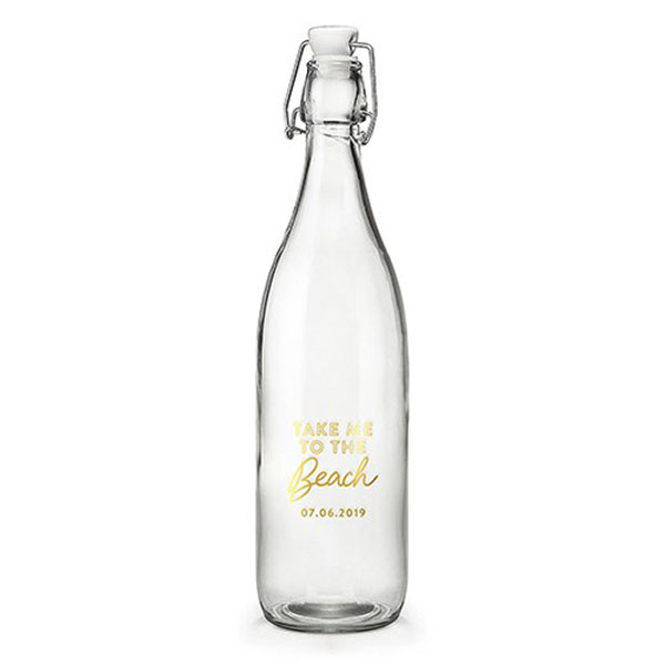 Vintage Water Bottle - Take Me To The Beach Foiled Print