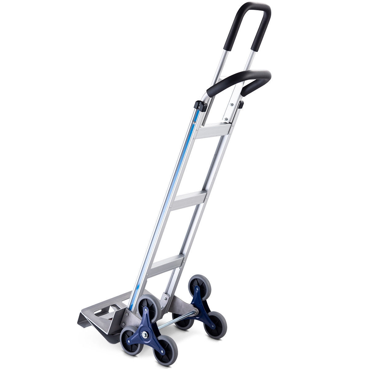 2-In-1 550 lbs Folding Hand Truck Stair Aluminum Cart Dolly
