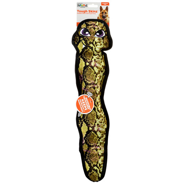 Outward Hound Tough Skins Rattlesnake Dog Toy - Green - Large - 1 Count - 22 in. L x 5.5 in. W x 1.8 in. H