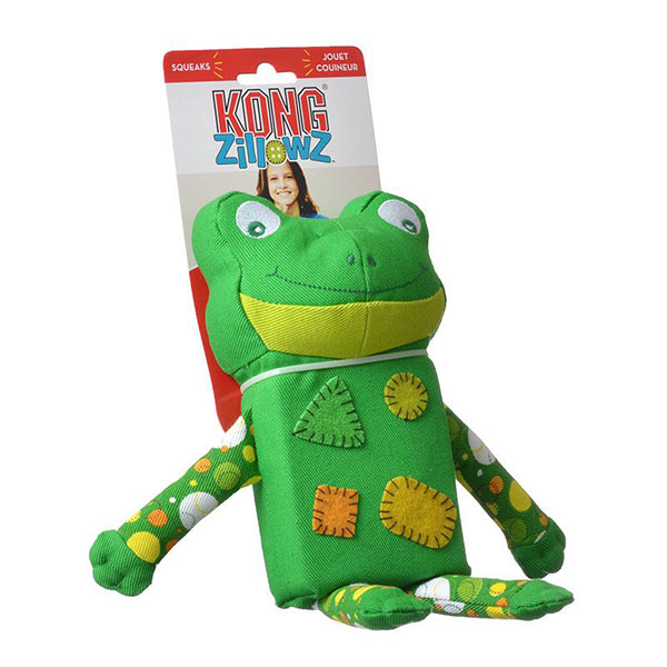 Kong Zillowz Frog Dog Toy - Large - 1 Pack