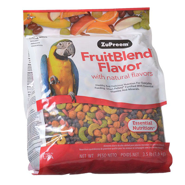 ZuPreem FruitBlend Flavor Bird Food for Large Birds - Large - 3.5 lbs