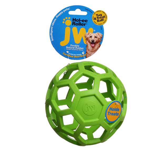 JW Pet Hol-ee Roller Rubber Dog Toy - Assorted - Large - 6.5 in. Diameter - 1 Toy - 2 Pieces
