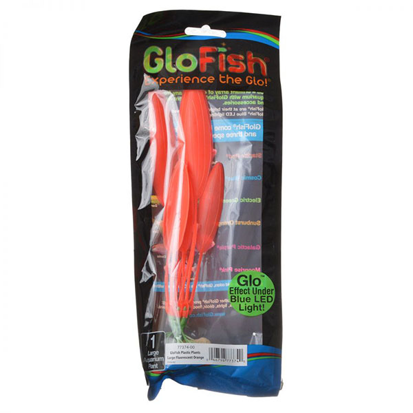 GloFish Orange Aquarium Plant - Large - 7 in. - 8.5 in. High - 5 Pieces