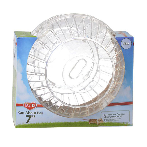 Kaytee Run-About Ball - Clear - Large - 7 in.  Diameter - 2 Pieces