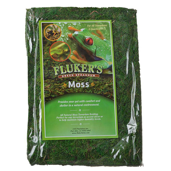 Fluker's Green Sphagnum Moss - Large - 8 Dry Quarts - 2 Pieces