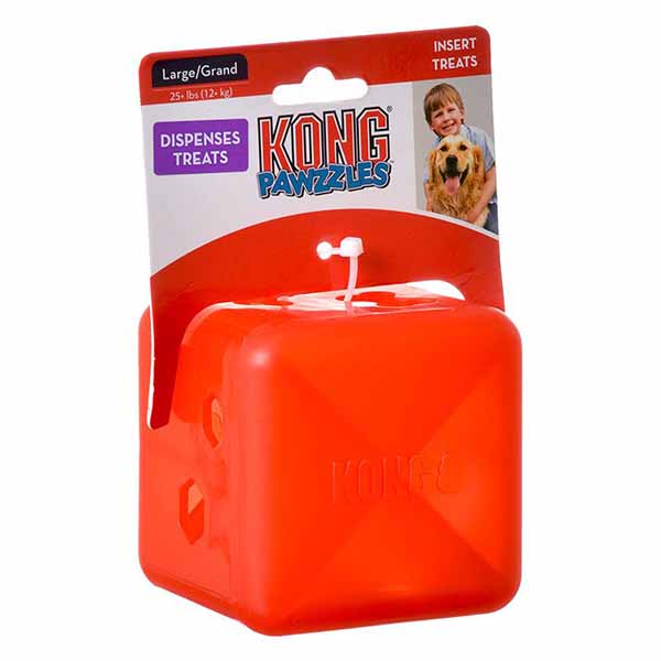 Kong Pawzzles Cube Dog Toy - Large - Assorted Colors - 2 Pieces