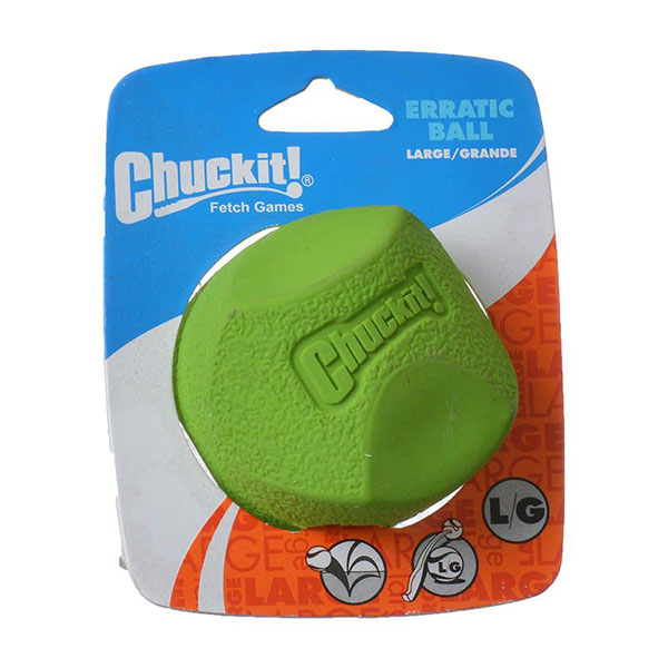 Chuck-it Erratic Ball for Dogs - Large Ball - 3 in. Diameter - 1 Pack - 2 Pieces