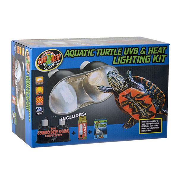 Zoo Med Aquatic Turtle UVB and Heat Lighting Kit - Lighting Combo Pack