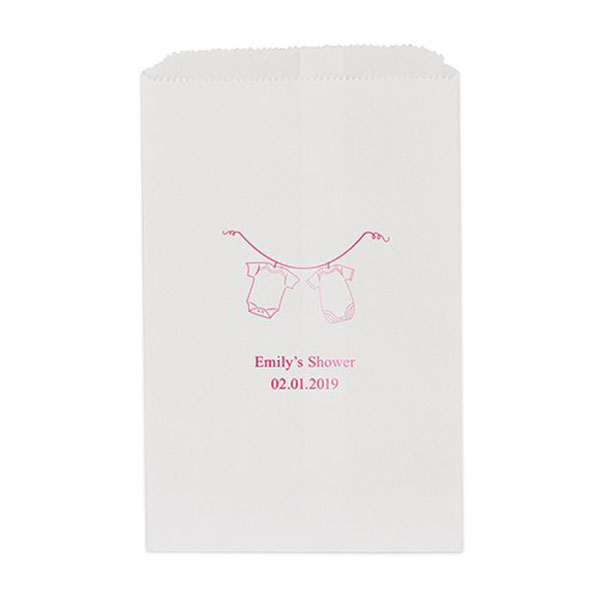 Hanging Baby Clothes Flat Paper Goodie Bag