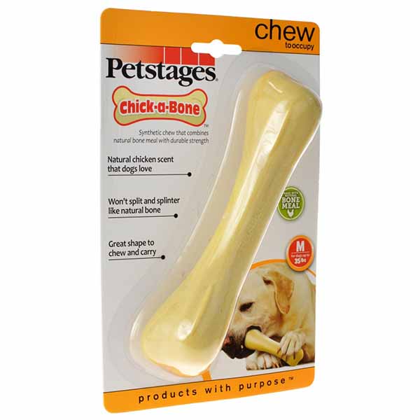 Petstages Chick-a-Bone Dog Chew - Medium - 1 Count - Dogs up to 35 lbs - 2 Pieces