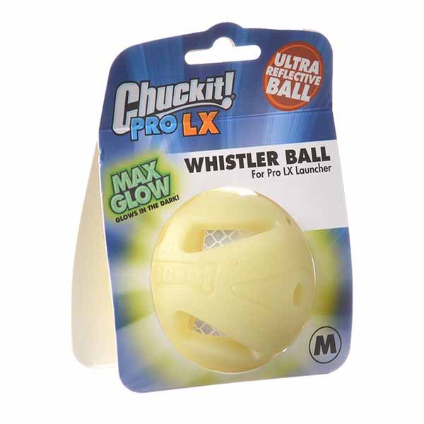 Chuckit Pro LX Max Glow Whistler Ball - Medium - 1 Pack - 2 Pieces