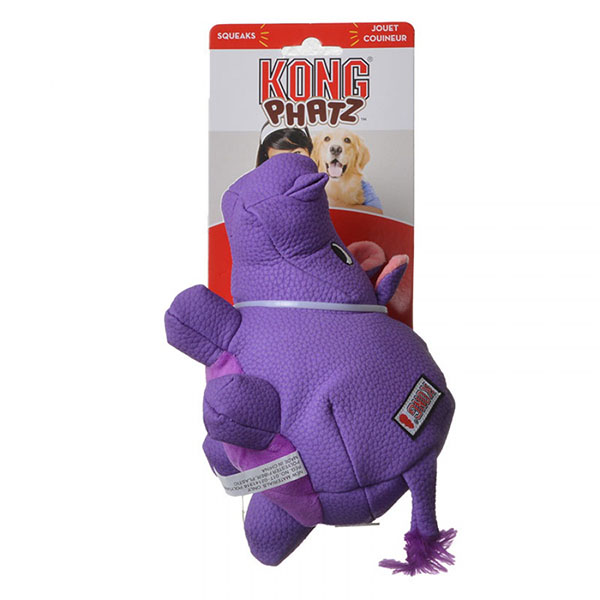 Kong Phatz Dog Toy - Hippo - Medium - 1 Pack - 2 Pieces