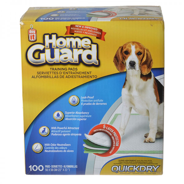 DogIt Home Guard Puppy Training Pads - Medium - 100 Pack - 22 in. x 22 in.