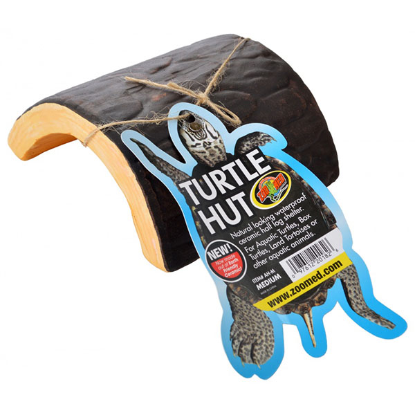 Zoo Med Turtle Hut - Medium - 4.75 in. L x 5 in. W x 2.25 in. H - Pieces