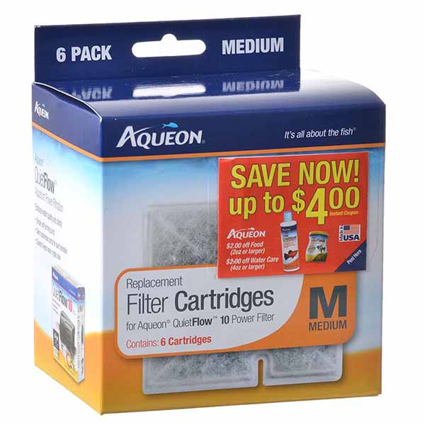 Aqueous Quiet Flow Replacement Filter Cartridge - Medium - 6 Pack