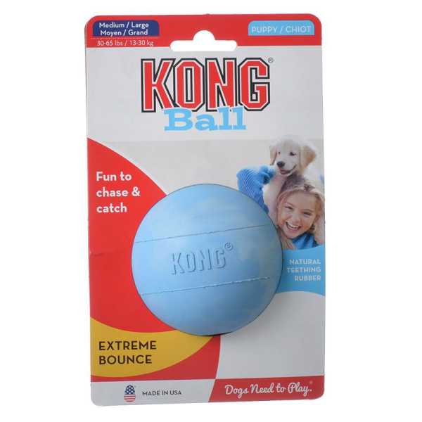 Kong Puppy Ball with Hole - Medium/Large - 2 Pieces