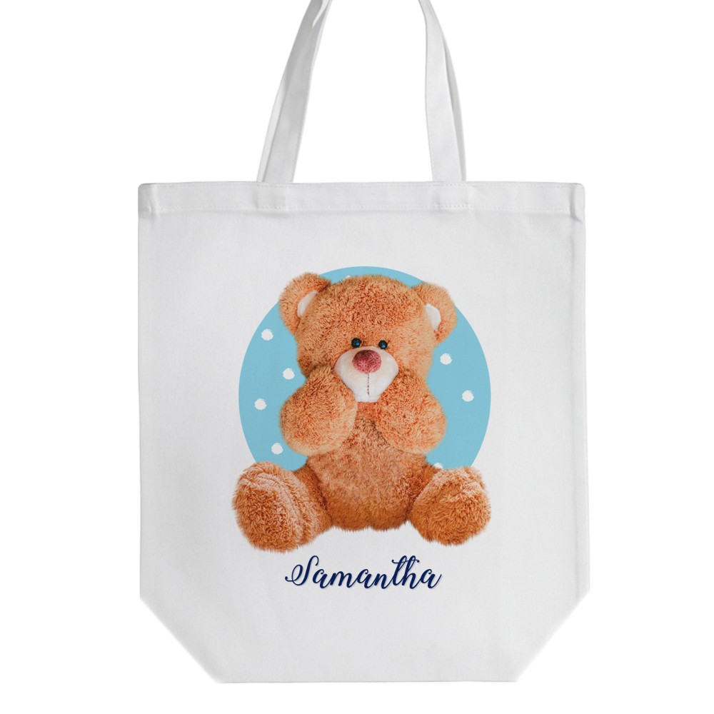 Teddy Bear Cotton Tote Bag