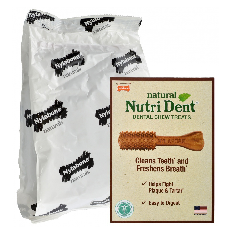 Nylabone Nutri Dent Natural Dental Chew Treats - Filet Mignon Flavor - Mini - 125 Count - Dogs up to 10 lbs