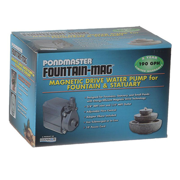 Pond master Pond-Mag Magnetic Drive Utility Pond Pump - Model 1.9 - 190 GPH
