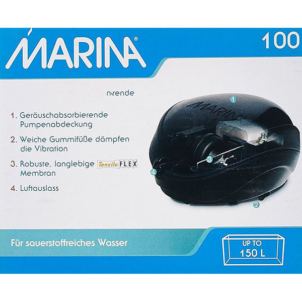 Marina Air Pump - Model 100 Air Pump - Aquariums up to 40 Gallons