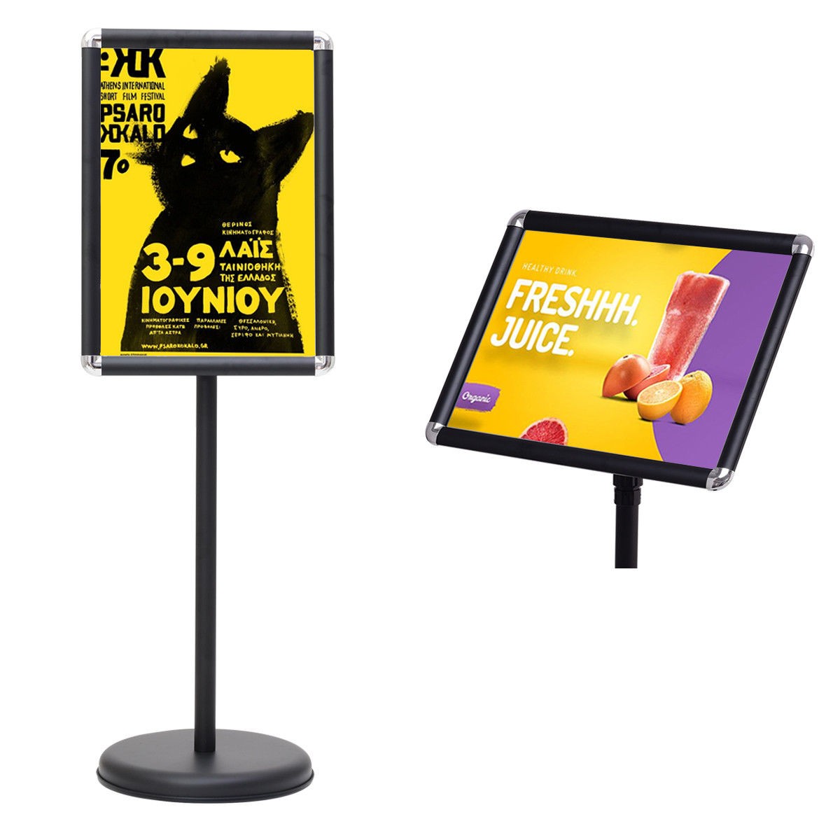 13 in. x 18 in. Graphics Adjustable Aluminum Snap Pedestal Poster Stand