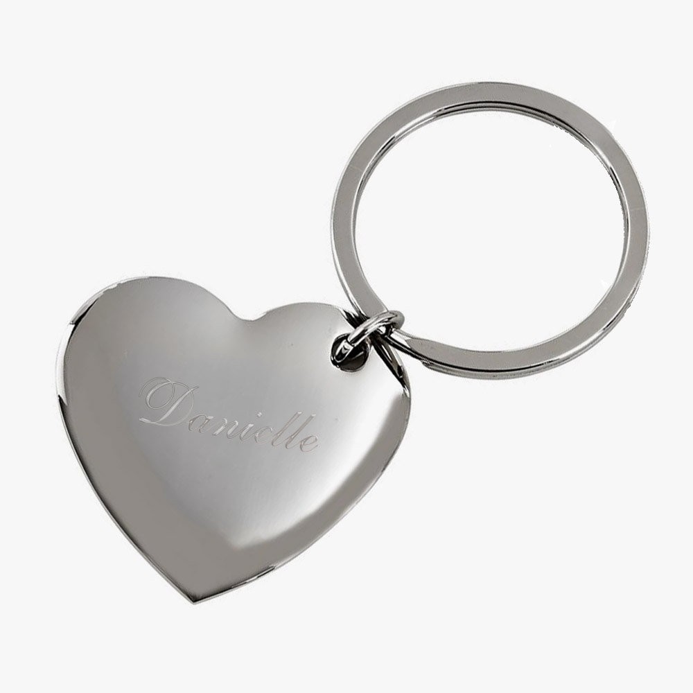Personalized Cupid Heart Key Ring