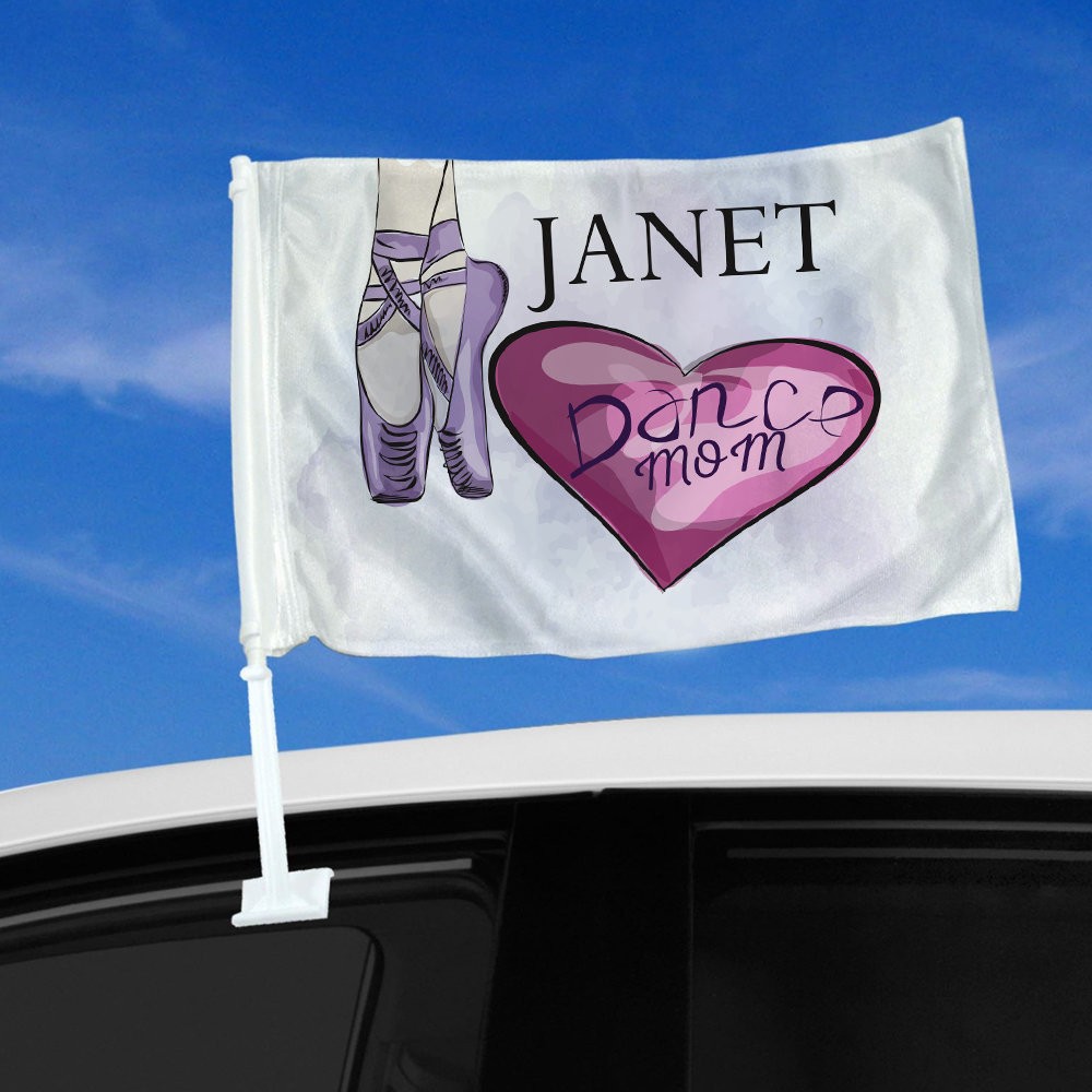 Personalized Ballerina Dance Mom Car Flag