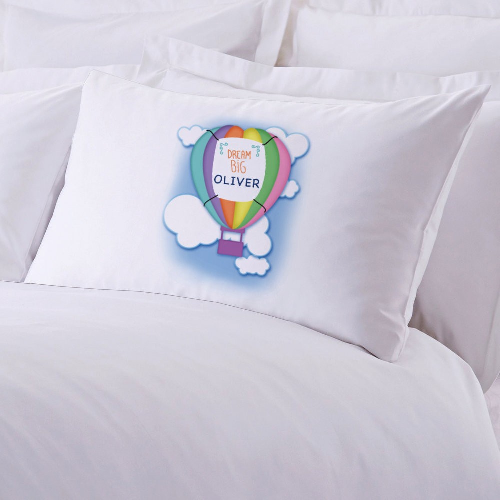 Personalized Dream Big Balloon Pillowcase