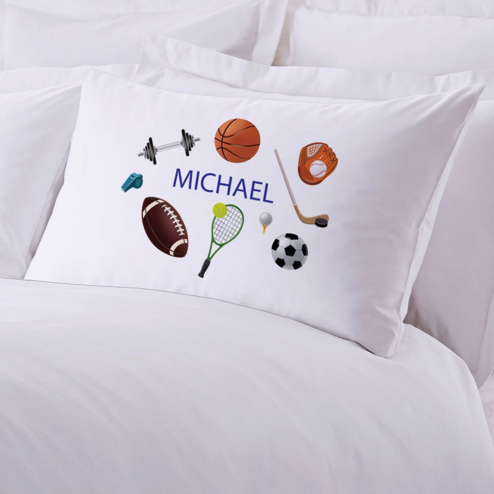 Personalized Kids Name Sports Pillowcase