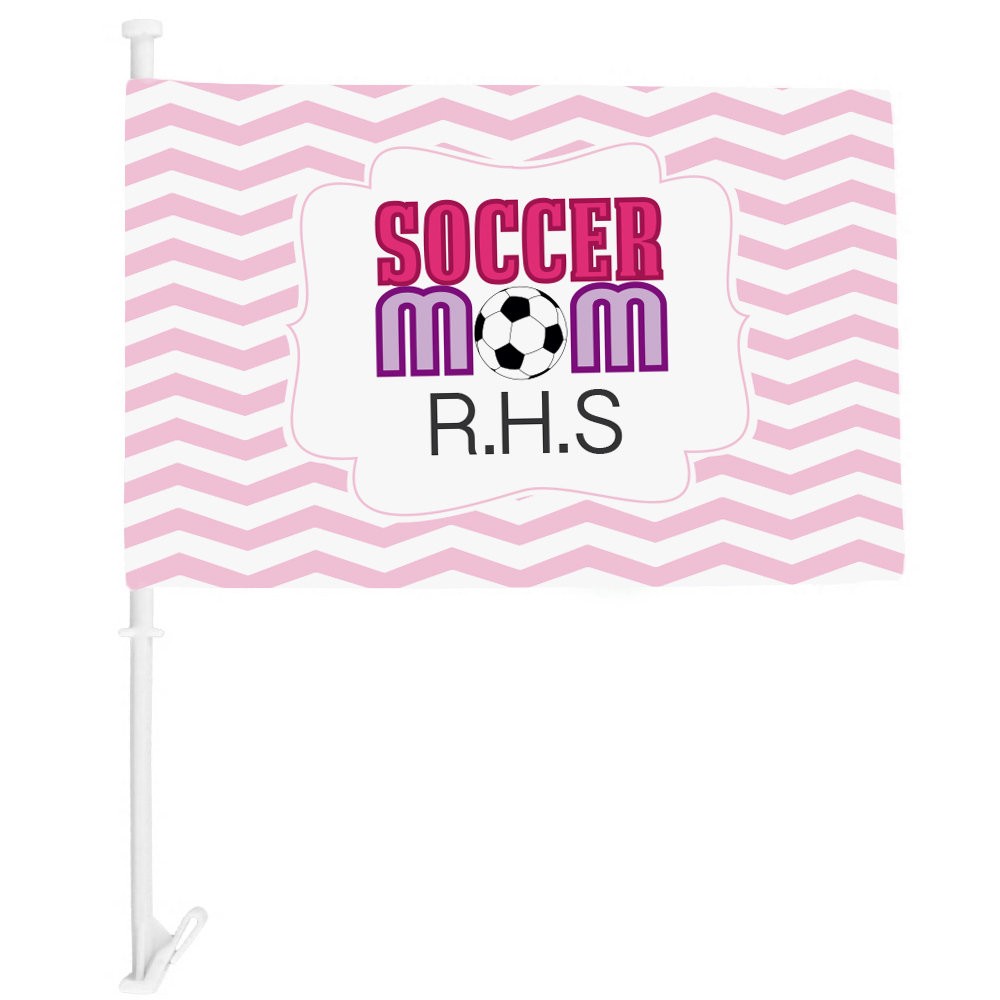 Personalized Soccer Mom Car Flag