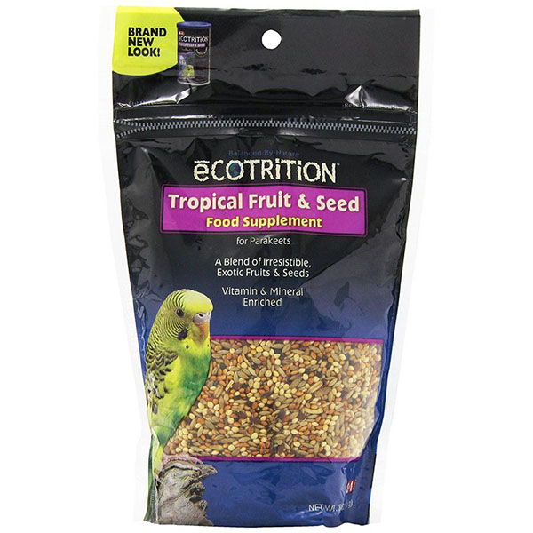 Ecotrition Tropical Fruit & Seeds for Parakeets - Pouch - 8 oz - 4 Pieces