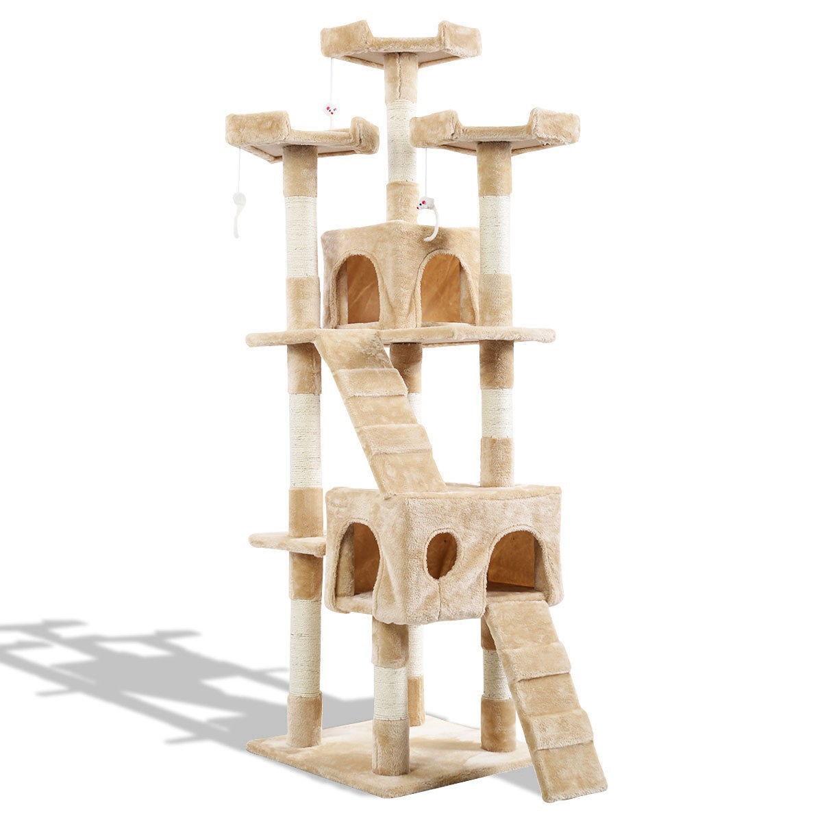 67 In. Cat Tree Tower Condo Furniture Kitten House