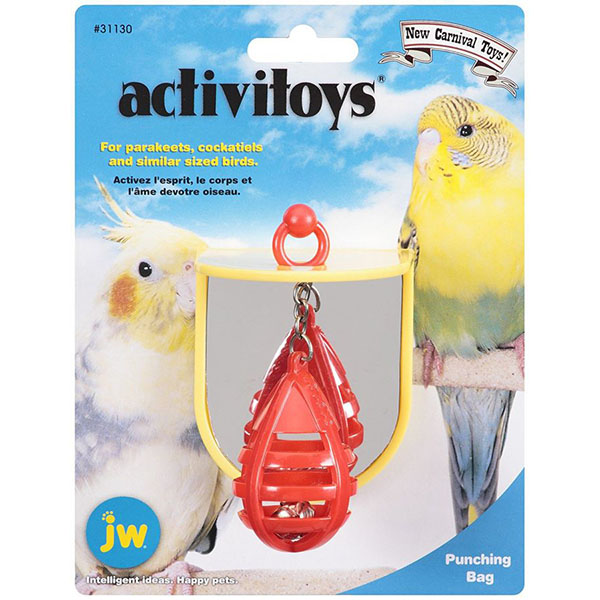 JW Insight Punching Bag Plastic Bird Toy - Punching Bag Bird Toy - 3 Pieces
