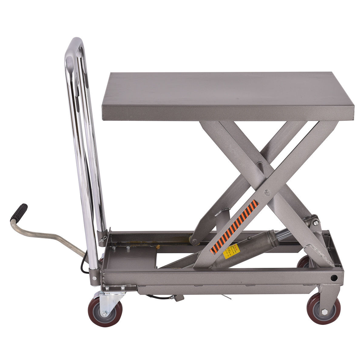 500 lb Capacity Rolling Table Hydraulic Cart W / Foot