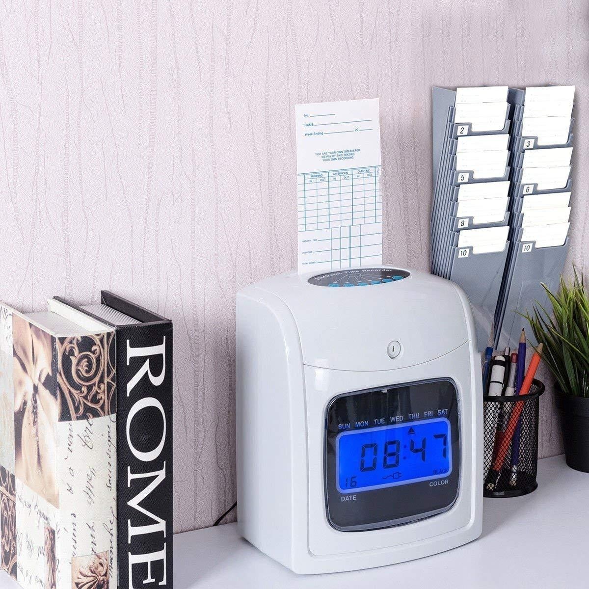 Electronic Recorder Time LCD Display Card Machine