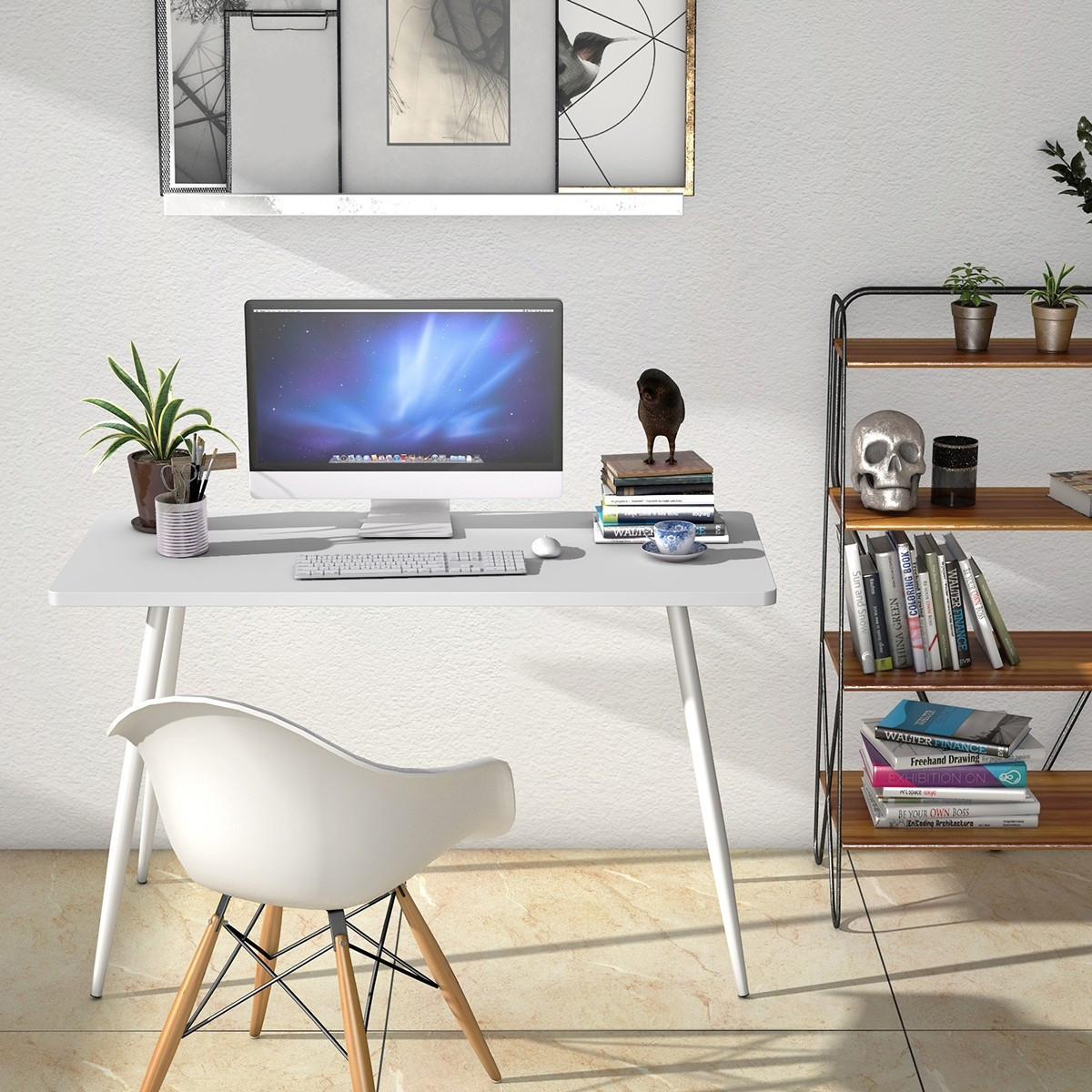 White Computer Writing Desk Student Table