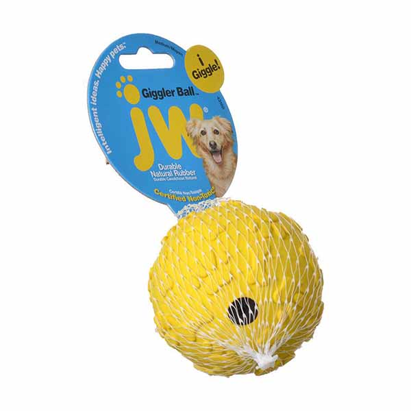JW Pet Giggler Laughing Ball Dog Toy - Regular Giggler Ball - 2.75 in. Diameter - 2 Pieces